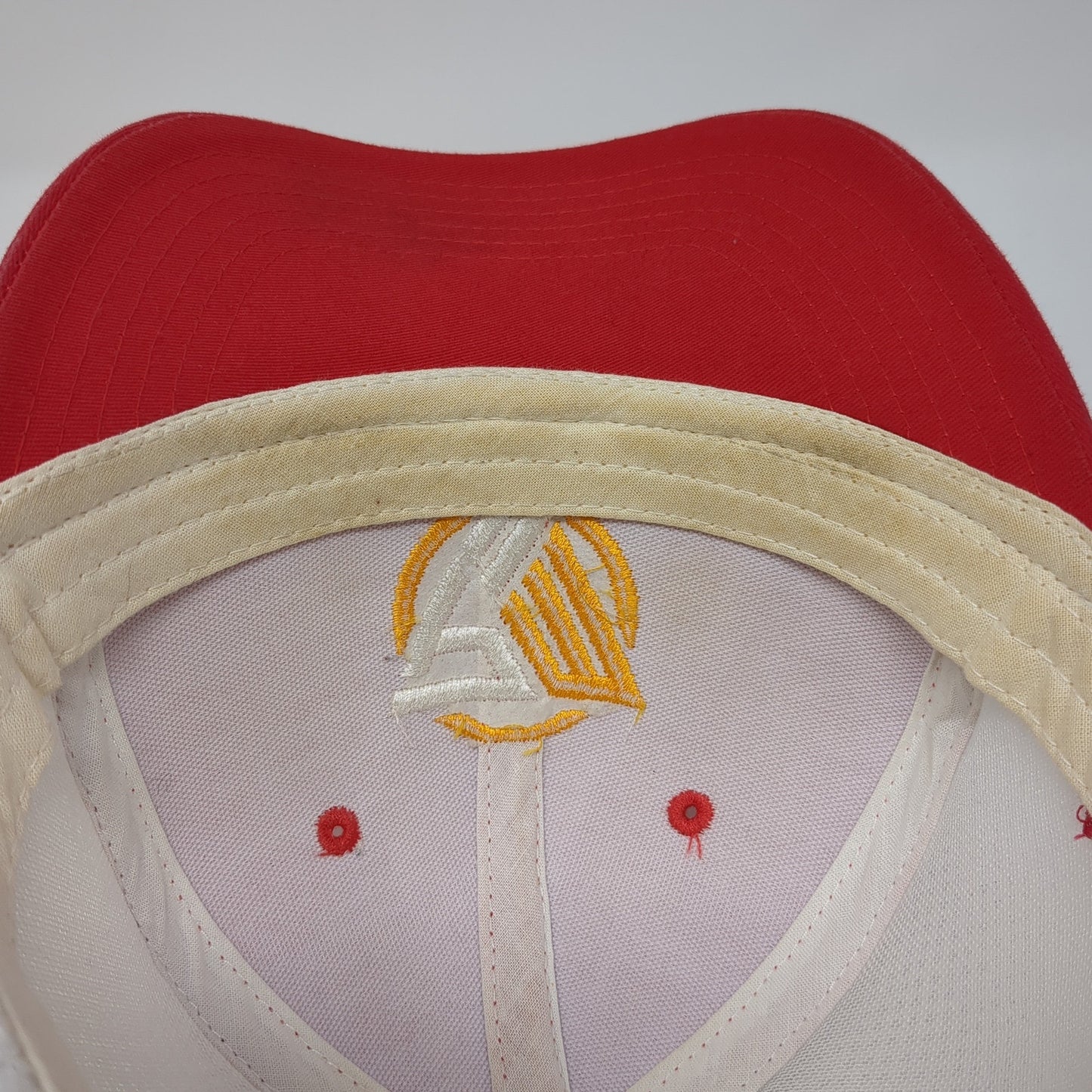 Sportsman Strapback Trucker Hat Red One Size Mesh Back Miami 2020