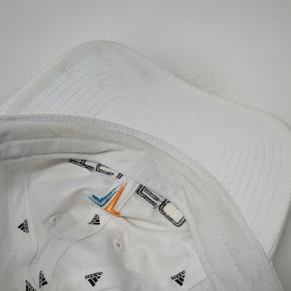 Adidas Baseball Cap White One Size Teleo Capital Logo Performance Polyester Hat