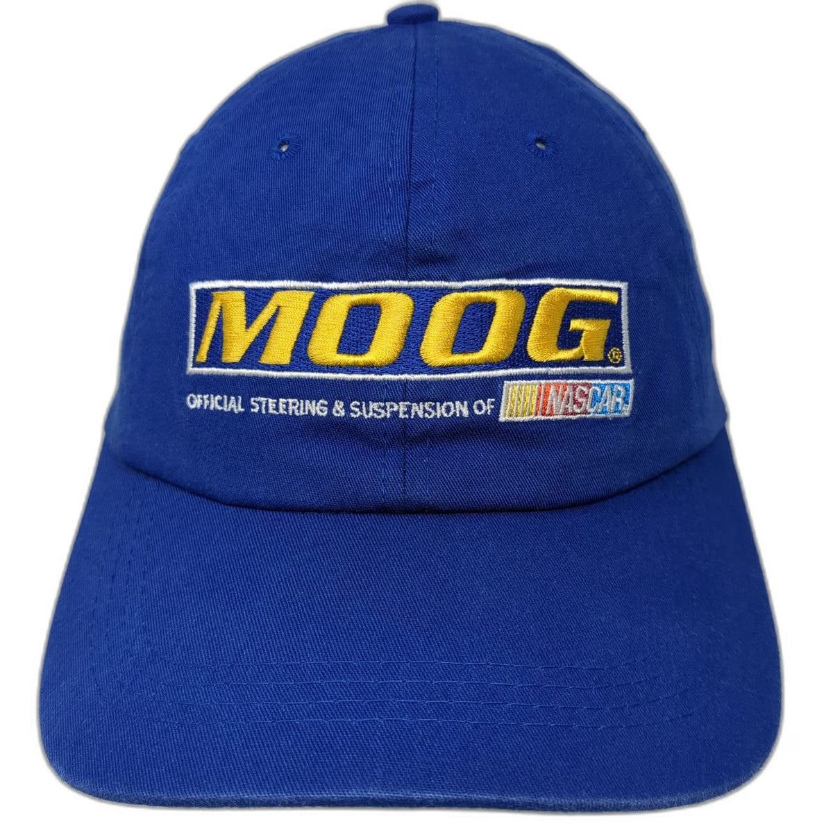CMG Moog NASCAR 50 Years of Racing Blue Hat Baseball Cap M Stretch Fit Logo