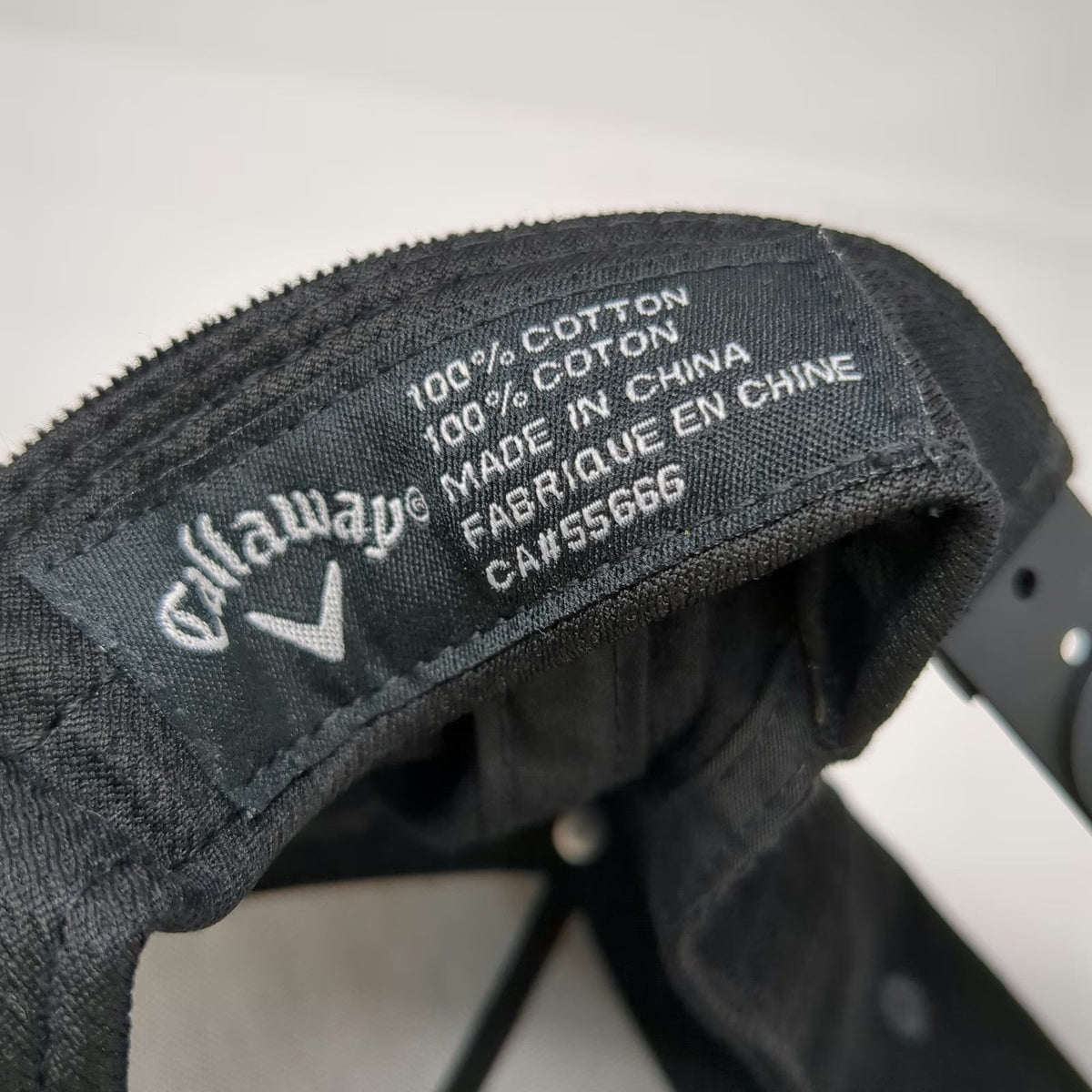 Callaway 5 Panel Black Hat One Size Snapback Corduroy Golf Carlsbad Logo Patch