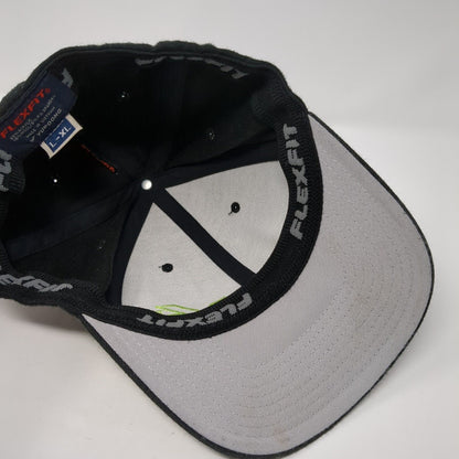 YE Young Enterprises Fitted Hat Black L-XL Embroidered Flexfit Yupoong