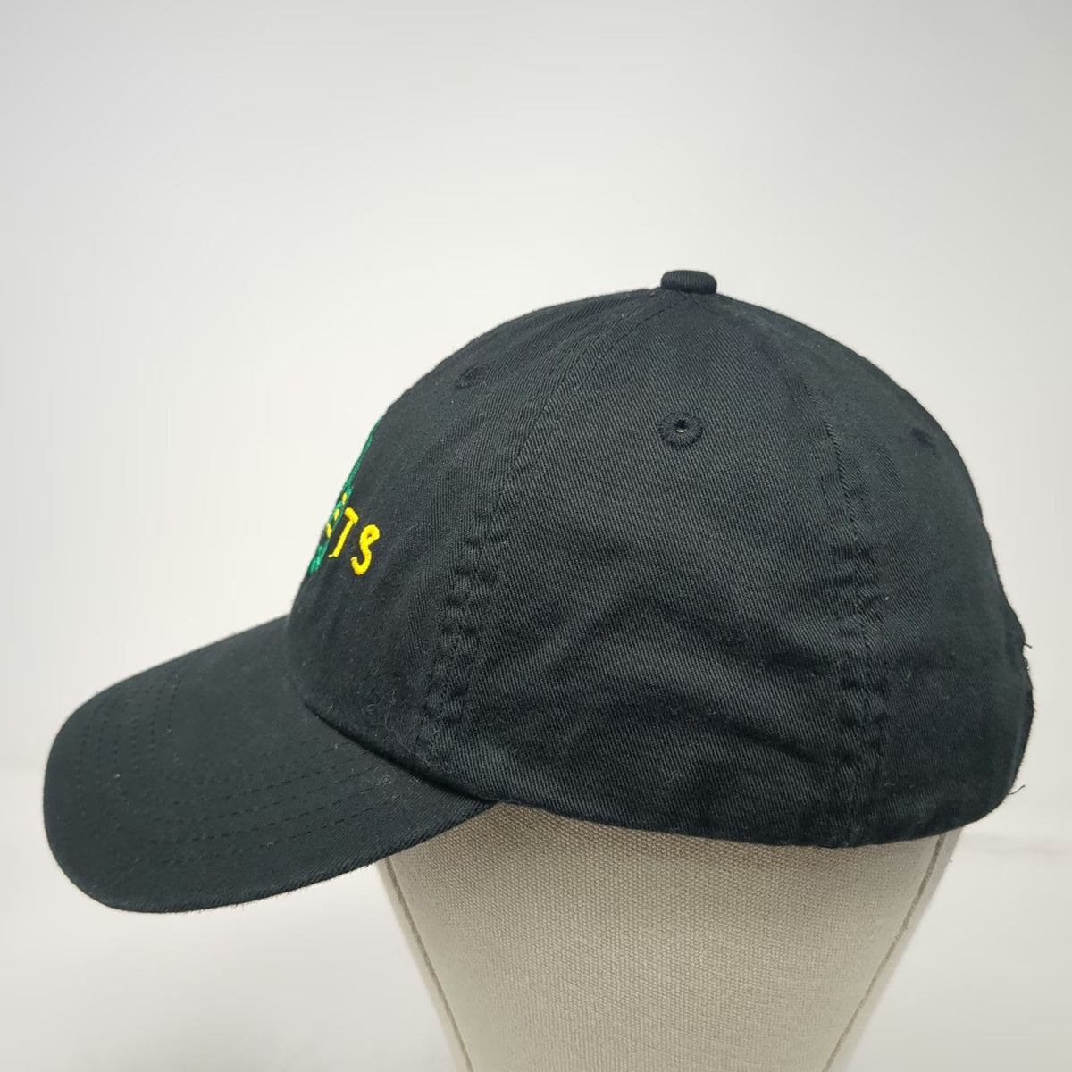 Black Baseball Cap One Size Caskets Green Rose Yellow Embroidered Cotton Hat