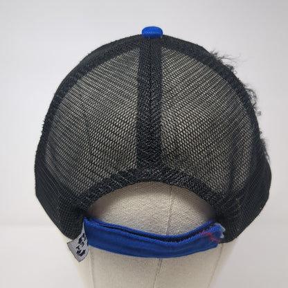 BKC Strapback Hat Blue One Size Mesh Back Adjustable Colorblock Outdoor