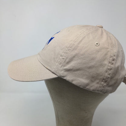 Sigma Chi Men's Slideback Hat Tan Embroidered Cross Logo Dad's Weekend Cotton