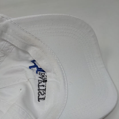 Baptist Health Slideback Hat White OSFA Adjustable Embroidered 6 Panel Cotton