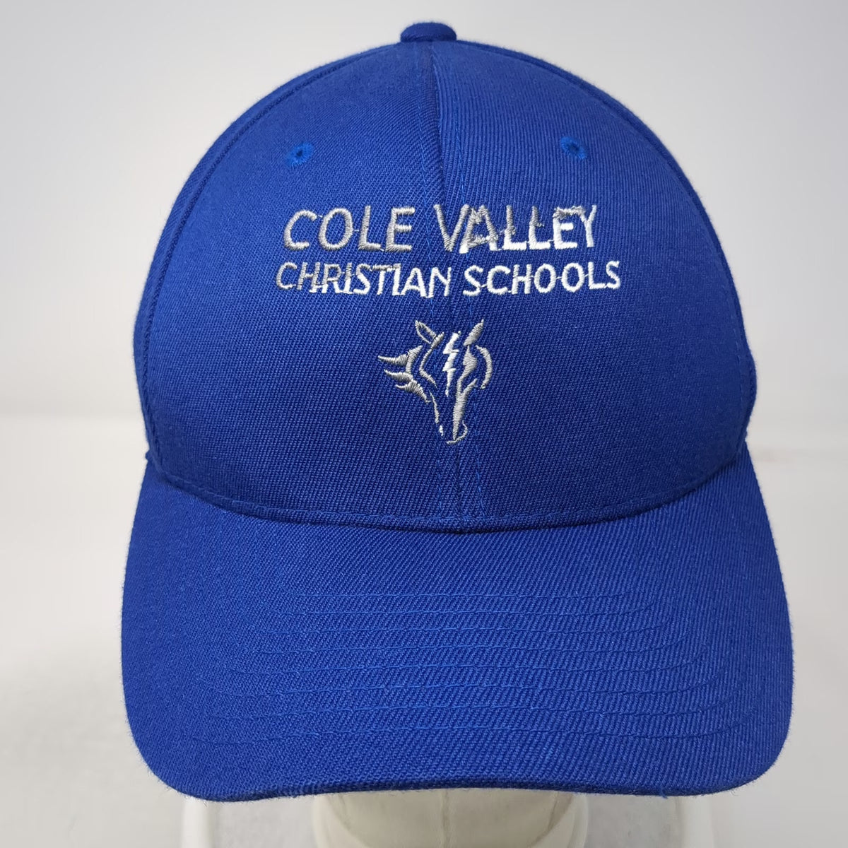 Port Authority Baseball Cap Blue M Cole Valley Christian Schools Hat Flexfit
