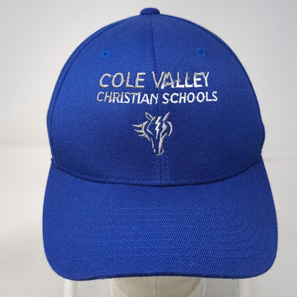 Port Authority Baseball Cap Blue M Cole Valley Christian Schools Hat Flexfit