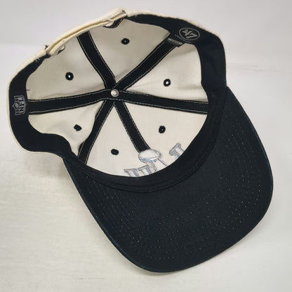 '47 NFL Super Bowl LII Minnesota White Hat One Size Adjustable Strap Embroidered