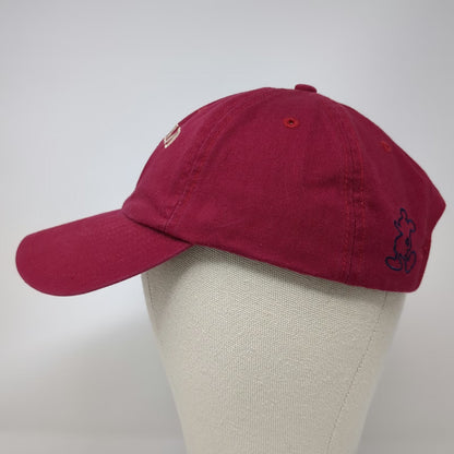 Disneyland Baseball Cap Red One Size Castle Shield Mickey Mouse Slideback Hat