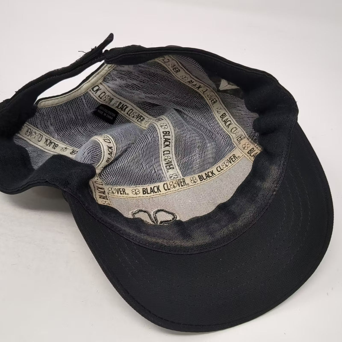 Black Clover 5 Panel Black Hat One Size Live Lucky Staker Parson Co Adjustable
