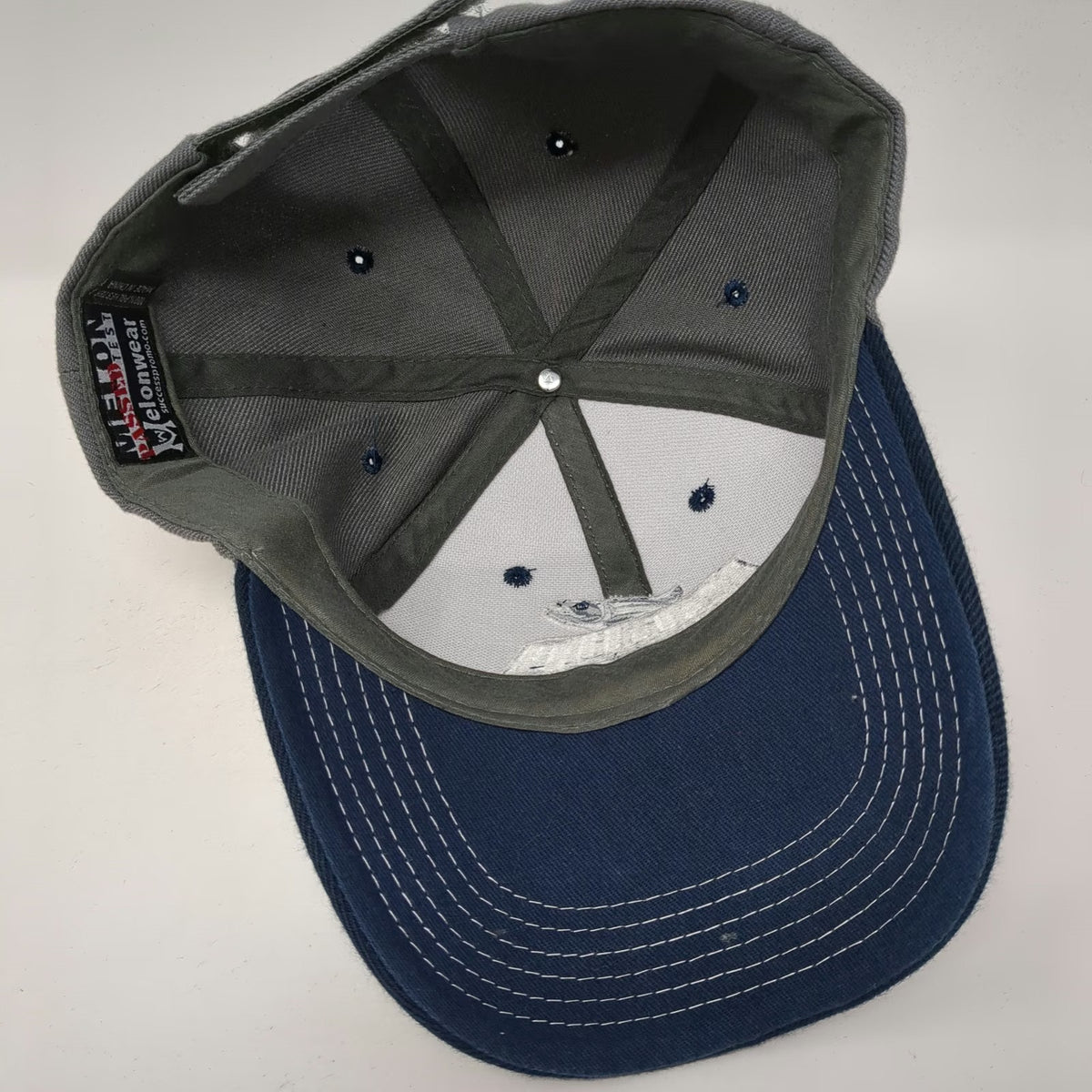 Melonwear Idaho Steelheads Hat Baseball Cap Gray White Blue One Size Hockey Fish