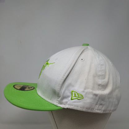 New Era 59Fifty Men's Fitted Hat White 7 3/4 Embroidered Florida Marlins Logo