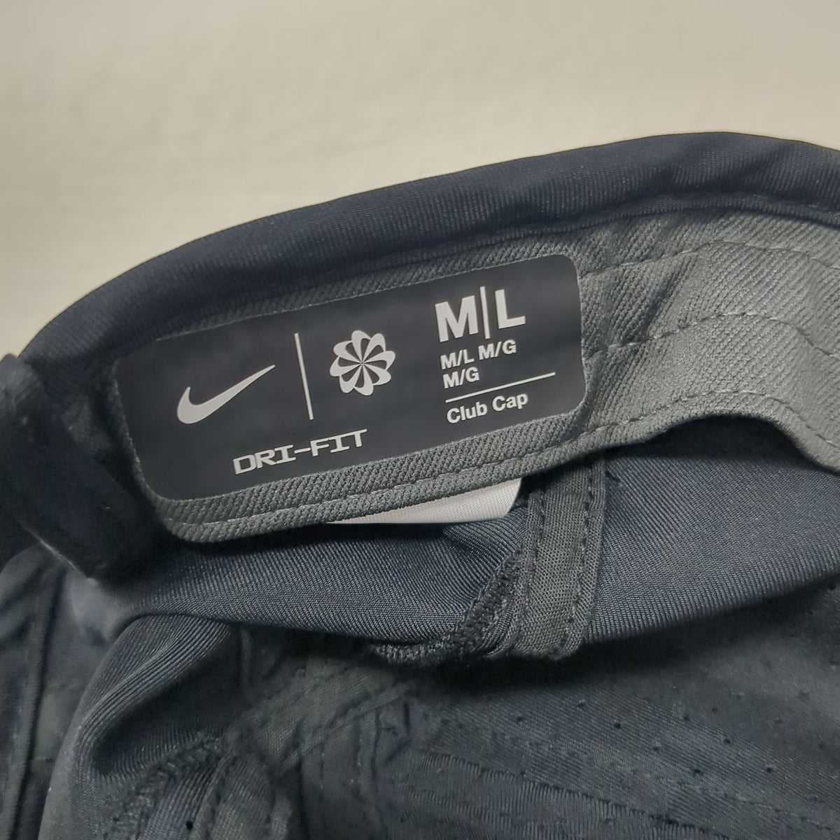 Nike Baseball Cap Black L Dri-FIT Adjustable Swoosh Performance Lightweight Hat