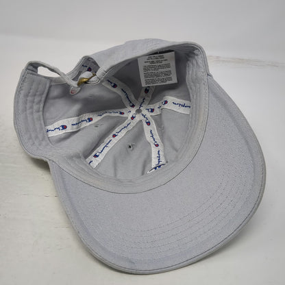 Champion Baseball Cap Gray One Size Slideback Embroidered Logo Cotton Hat