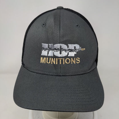 Hop Munitions Fitted Trucker Hat Gray L/XL Embroidered Mesh Back Richardson