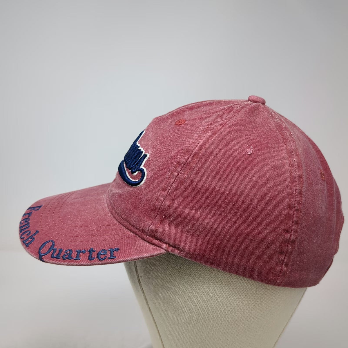 Lucky 7 Baseball Cap Red Blue White One Size New Orleans Louisiana Strapback Hat