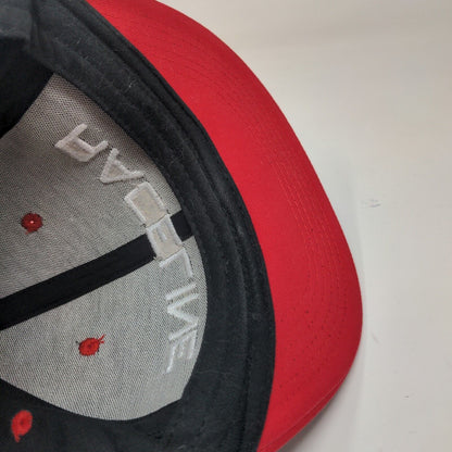 Raceline Wheel Men's Snapback Hat Red Black Adjustable Embroidered Logo