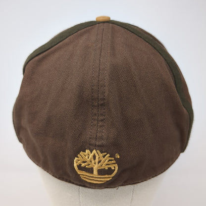 Timberland Fitted Hat Brown 7 1/4 Embroidered Logo Colorblock Outdoor