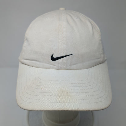 Nike Slideback Hat White One Size Adjustable Embroidered Swoosh 6 Panel