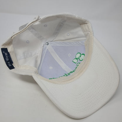 Genesis Care Strapback Baseball Cap White OS Adjustable Embroidered Hit Wear