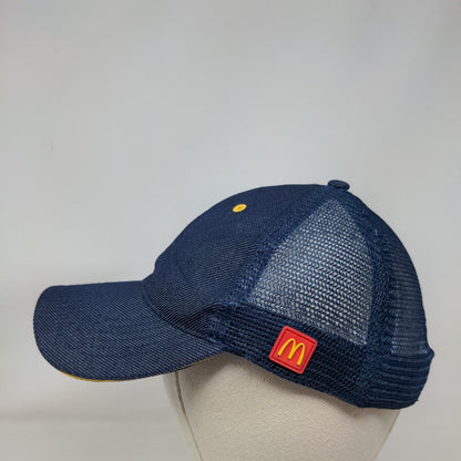 McDonald's Snapback Mesh Back Trucker Hat Blue One Size Employee Uniform