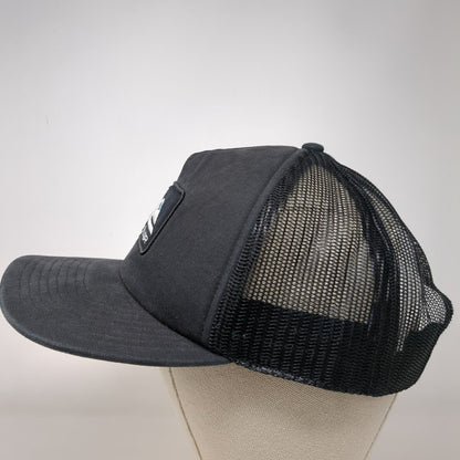 Quiksilver Snapback Trucker Hat Black OSFM Adjustable Embroidered Mesh Back
