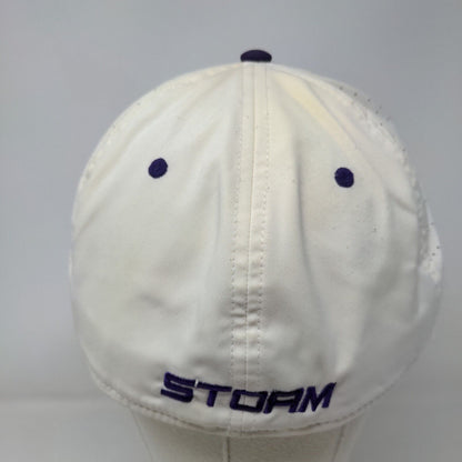 The Game Men's Fitted Hat White Size L Embroidered C Storm Logo Polyester Blend