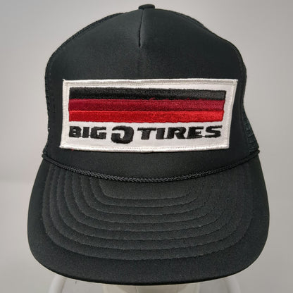 Nissin Cap Trucker Hat Black One Size Big O Tires Patch Mesh Back Snapback