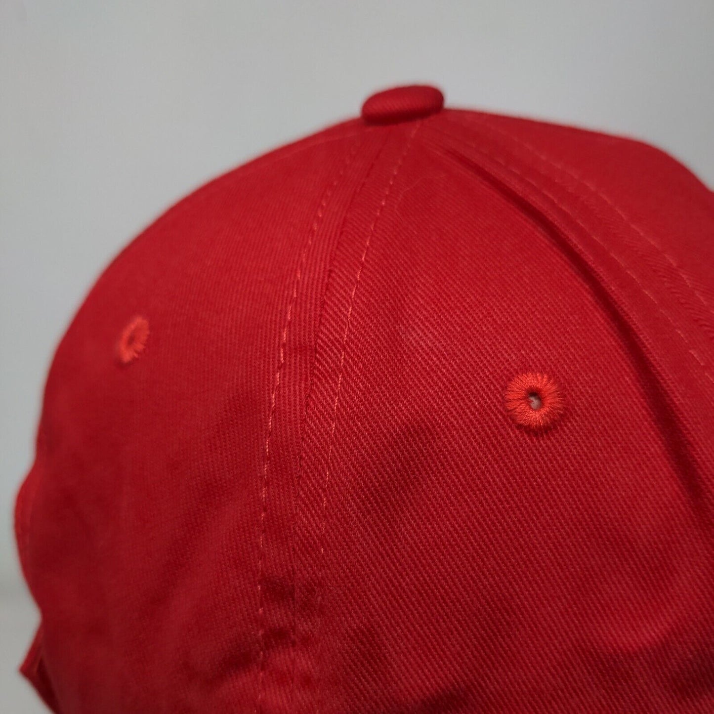 Cruising With Carnival Strapback Hat Red XXL Adjustable Vented Holes Cotton