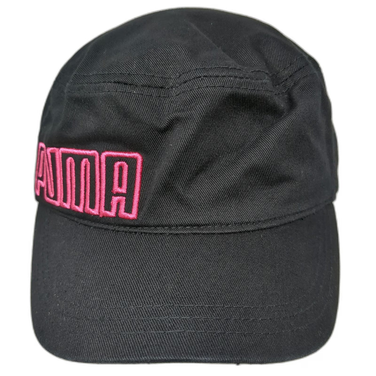 Puma Army Cap Black Pink One Size Cotton Slideback Logo Hat Cadet Military