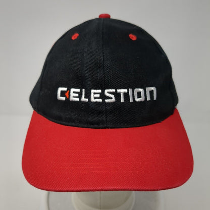 Celestion Strapback Hat Black One Size Adjustable Embroidered 6 Panel Cotton