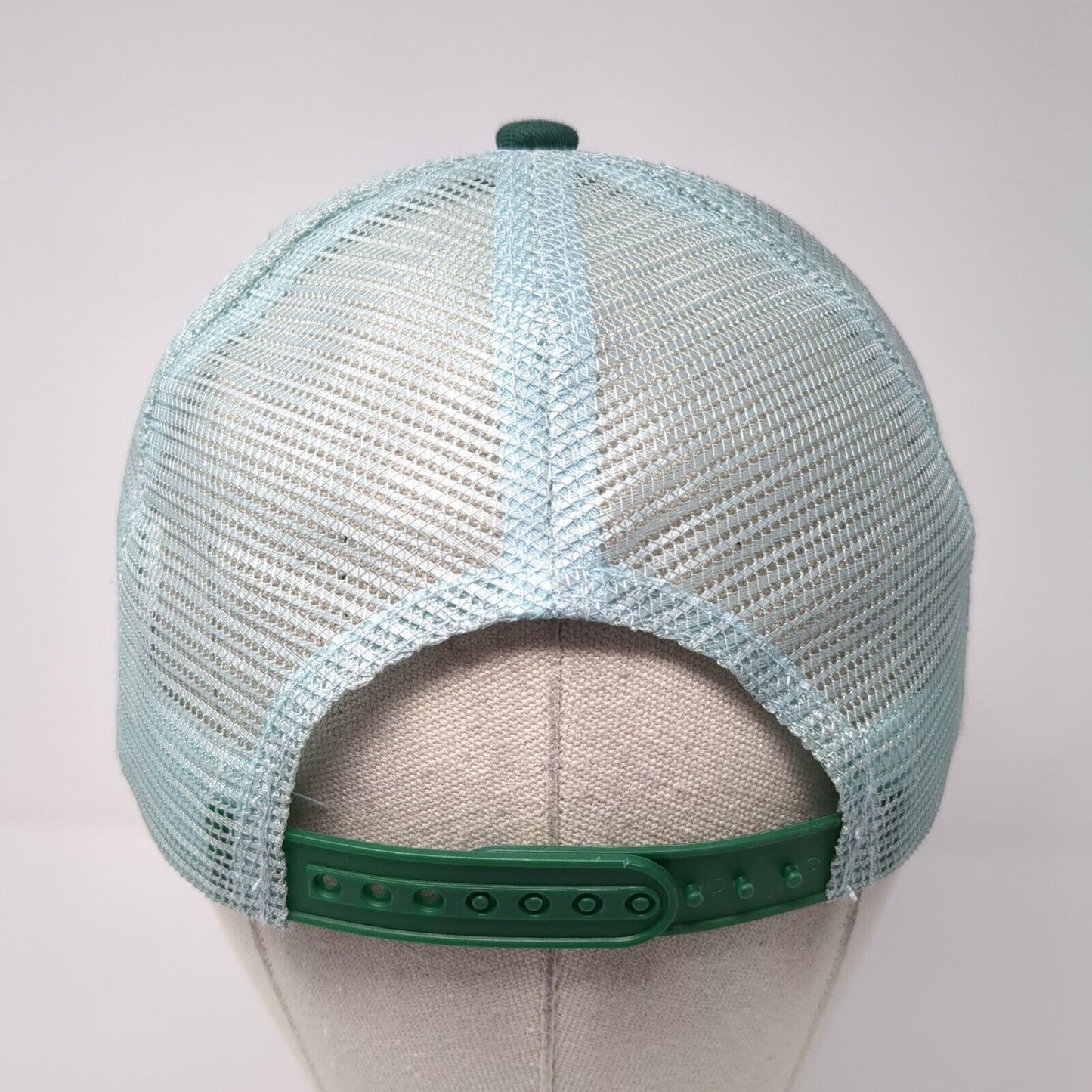 Monumental Snapback Mesh Back Trucker Hat Green One Size Crew Leader Cap