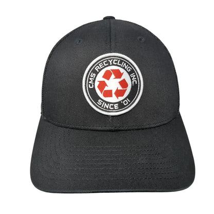 CMS Recycling Inc. Fitted Mesh Back Trucker Hat Black S/M Port Authority
