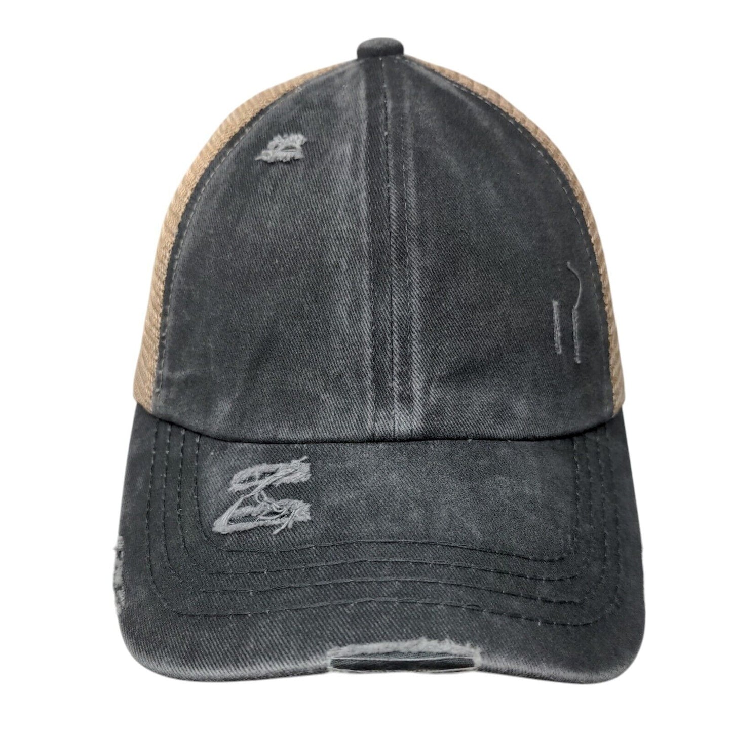 C.C Exclusives Strapback Trucker Hat Ponytail Multi One Size Mesh Back