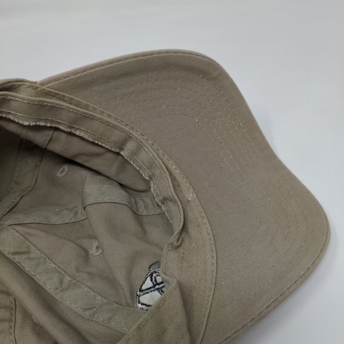 Port & Company Slideback Hat Tan One Size Adjustable Embroidered 6 Panel