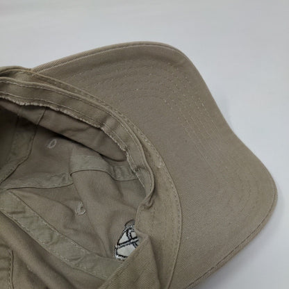 Port & Company Slideback Hat Tan One Size Adjustable Embroidered 6 Panel