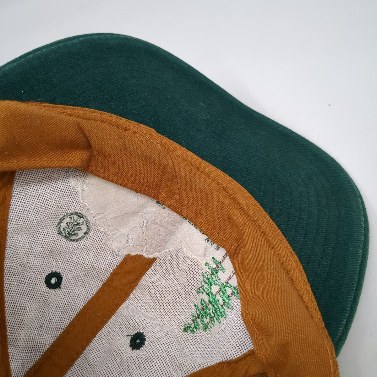 Orange Green Baseball Cap One Size Cascade Sawmill 1998 Mountain Slideback Hat