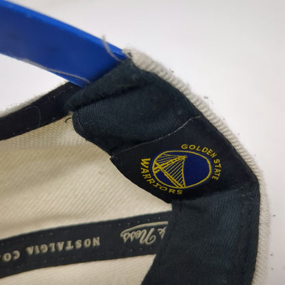 Golden State Warriors NBA Mitchell & Ness Snapback Hat White Blue One Size Flat