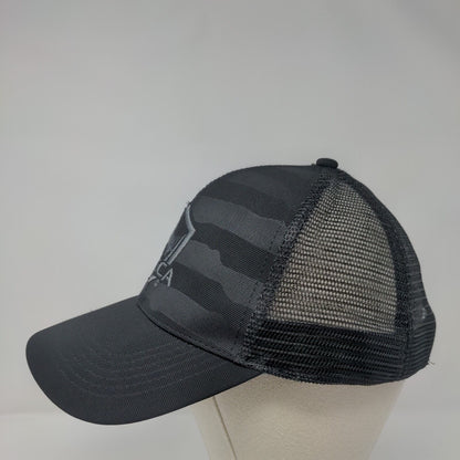 USCCA Snapback Mesh Back Trucker Hat Black OSFA Adjustable Embroidered