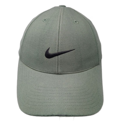 Nike Baseball Cap Green 7 1/4 Fitted Swoosh Logo Embroidered Cotton Hat