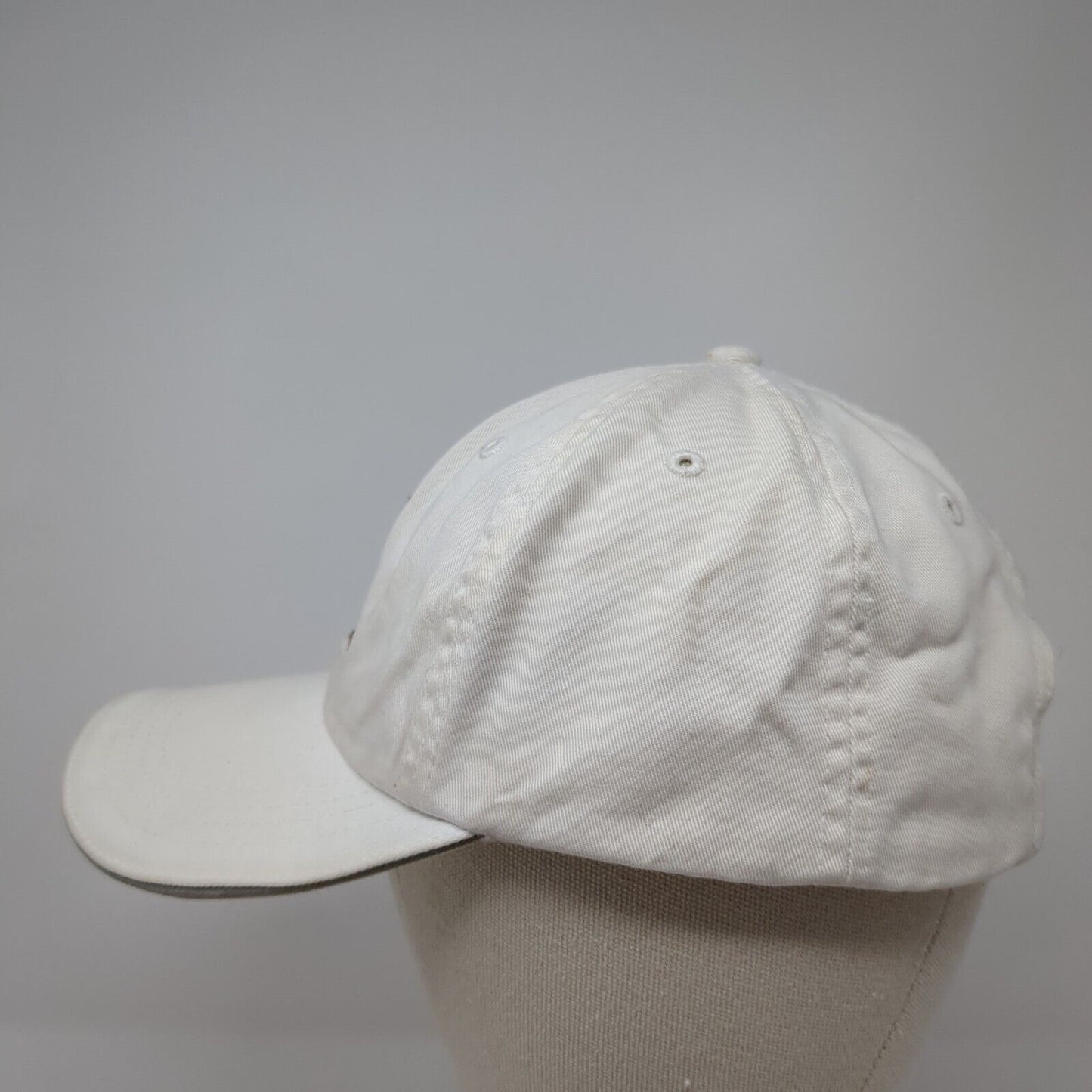 The Deuce Slideback Hat White One Size Adjustable Embroidered American Dry Goods