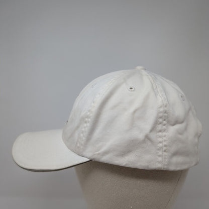 The Deuce Slideback Hat White One Size Adjustable Embroidered American Dry Goods