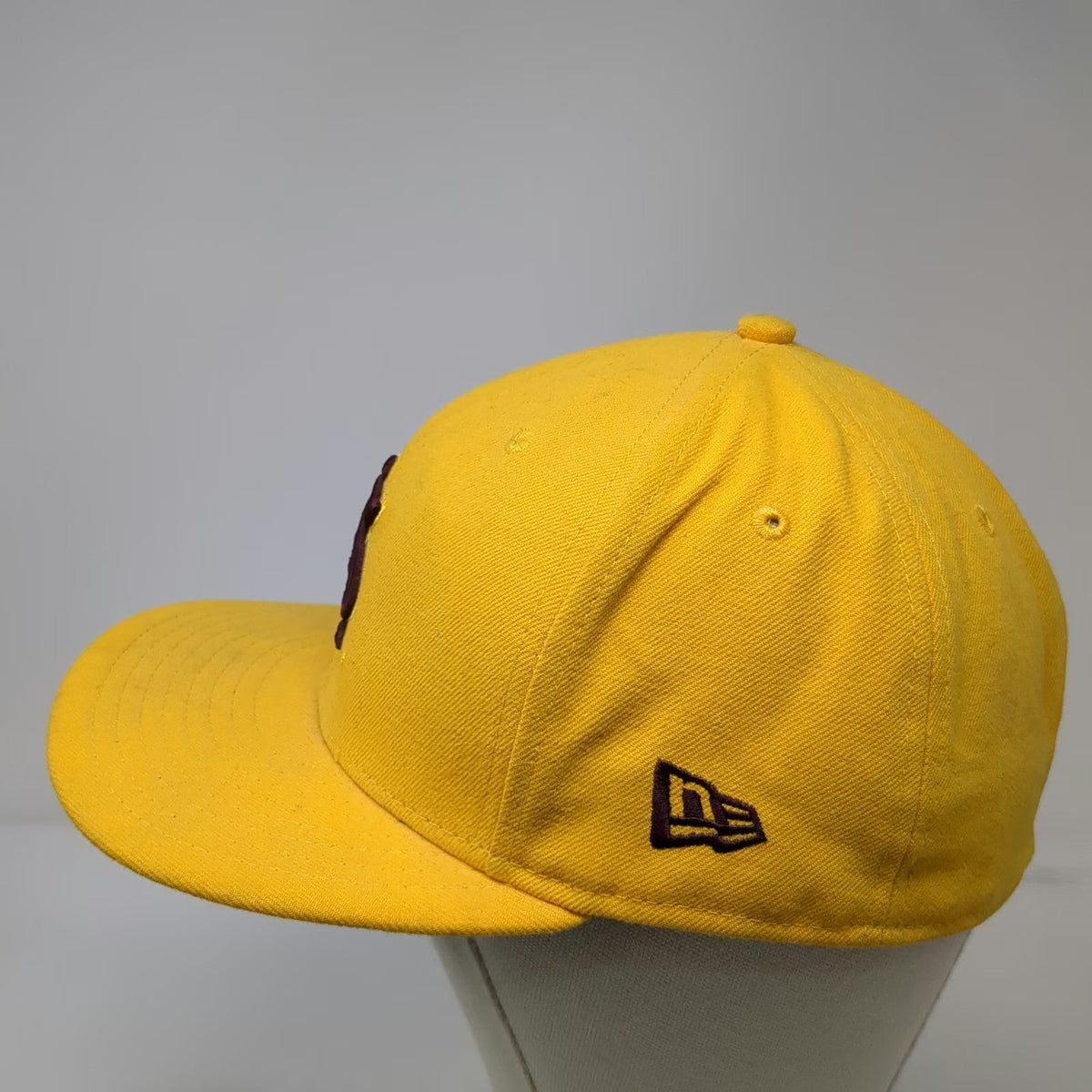 Arizona State Sun Devils NCAA New Era Yellow Hat 7 1/4 59FIFTY Fitted Flat Brim