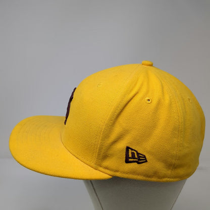 Arizona State Sun Devils NCAA New Era Yellow Hat 7 1/4 59FIFTY Fitted Flat Brim