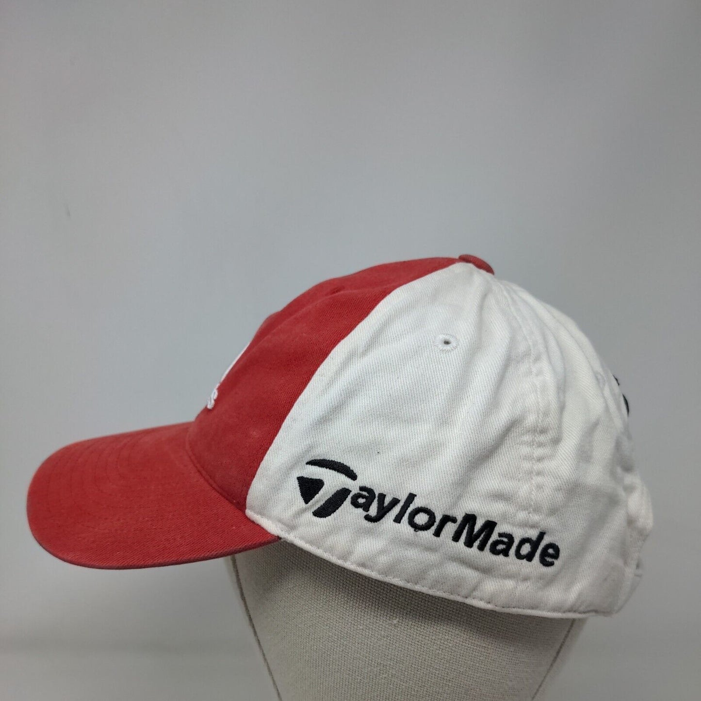 Adidas TaylorMade R7 Slideback Hat Red OSFA Embroidered Colorblock