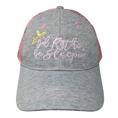 I'd Rather Be Sleeping Snapback Mesh Back Trucker Hat Multi One Size