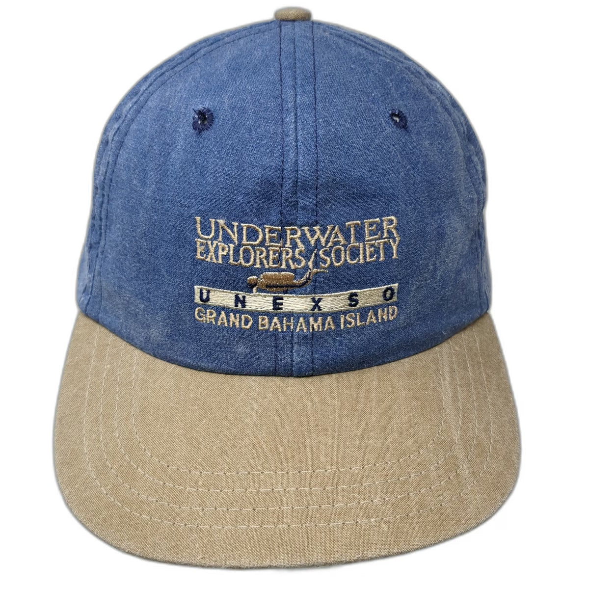 Towntalk Snapback Hat Blue OSFM Two Tone Grand Bahama Island Scuba Diving USA