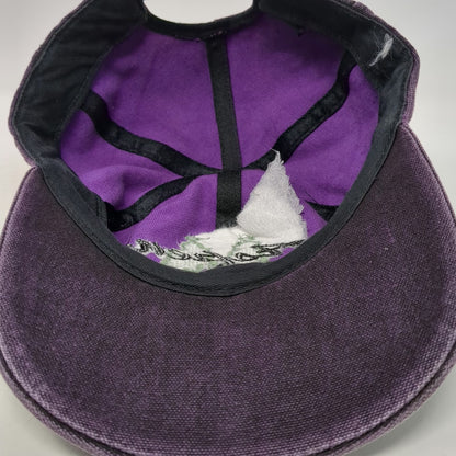 Purple Aspen Horse Rider Embroidery Cotton Strapback One Size Baseball Cap Hat
