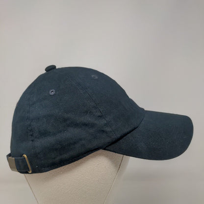 Unbranded Slideback Hat Black One Size Adjustable Vented Holes Blank Cotton