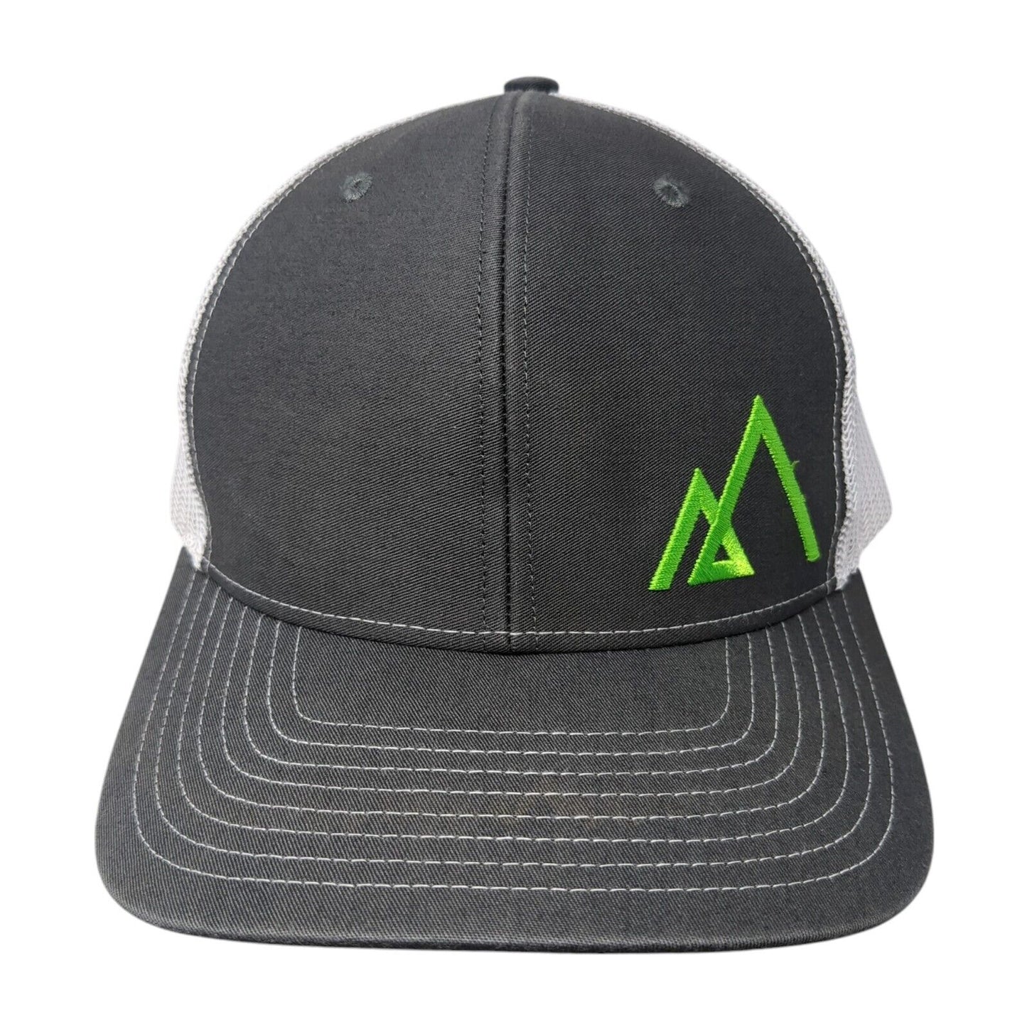 Empire Snapback Mesh Back Trucker Hat Gray One Size Colorblock Outdoor